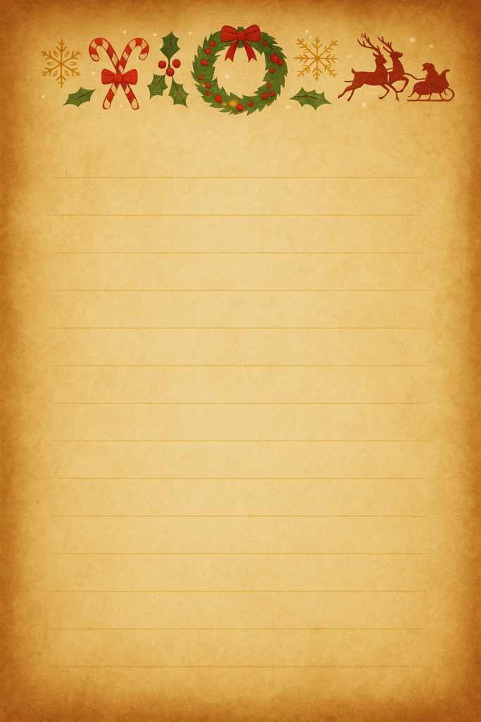 North Pole Letter Page